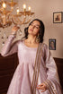 Pomcha Jaipur Silk Lilac Gota Patti Kalidar Anarkali Set With Cosmos Silk Dupatta